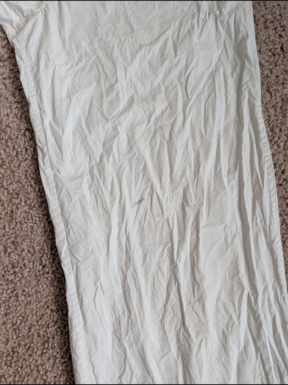 Skims Womens White Straight Leg Poplin Sleep Cotton Pull On Pants Size XS - Picture 6 of 11